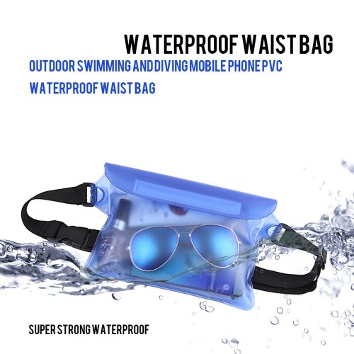 

Waterproof Outdoor Swimming Drifting Pouch Dry Bag PVC Waist Phone Cover Storage Protective Bag Yellow