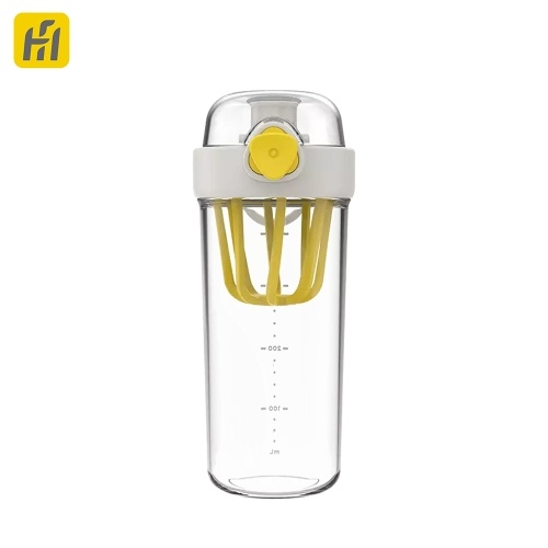 

Funjia Shaker Bottle with Handle 500ml Leak Proof Mixer Cup with Beater Mixing Bottle Perfect for Protein Shakes and Pre Workout