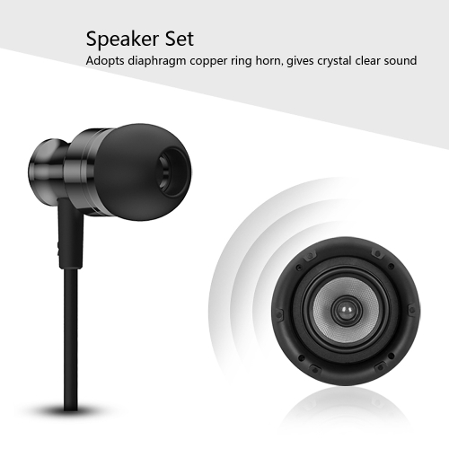 

V9S BAYASOLO Stereo In-Ear Earphone HiFi Sound Headphone 3.5mm Jack Wired Earbud Volume Control Hands-free Call Headset for Smartp