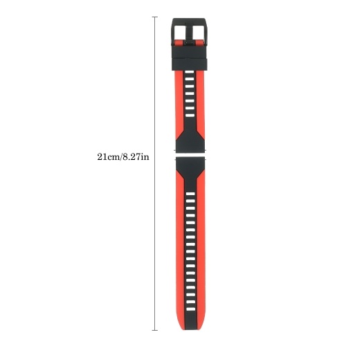 22mm Watch Band Soft Silicone Quick-Release Strap with Buckle Breathable Watchband Wristband Compatible with 22mm Smart/Traditional Watch