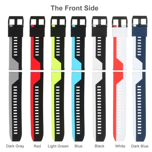 

22mm Watch Band Soft Silicone Quick-Release Strap with Buckle Breathable Watchband Wristband Compatible with 22mm Smart/Traditional Watch