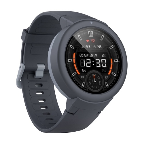 Versione globale Amazfit Verge Lite Smart Watch 1.3 pollici AMOLED Cardiofrequenzimetro BT 5.0 GPS Cinturino sportivo impermeabile 20 giorni di durata della batteria per telefono Android iOS