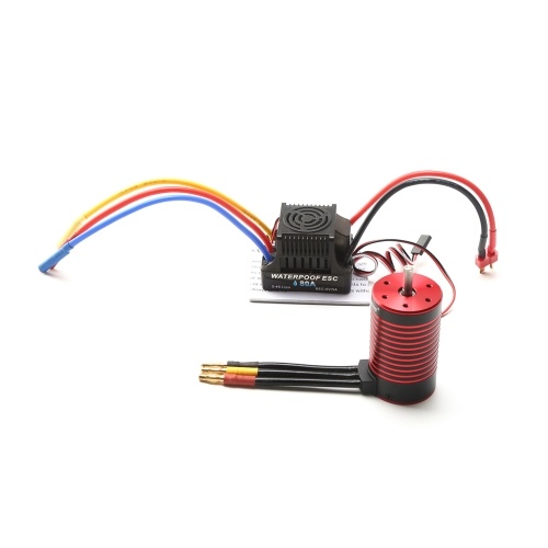 

GTSKYTENRC 3660 Brushless Motor 2600KV with 80A Brushless ESC Replacement for TRAX4 WLtoys Remote Control Car 1/8/1/10 Tamiya