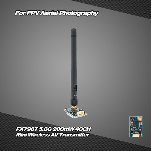 

FX796T-L 5.8G 25mW 40CH Mini Wireless AV Transmitter with 5V Output for FPV Aerial Photography