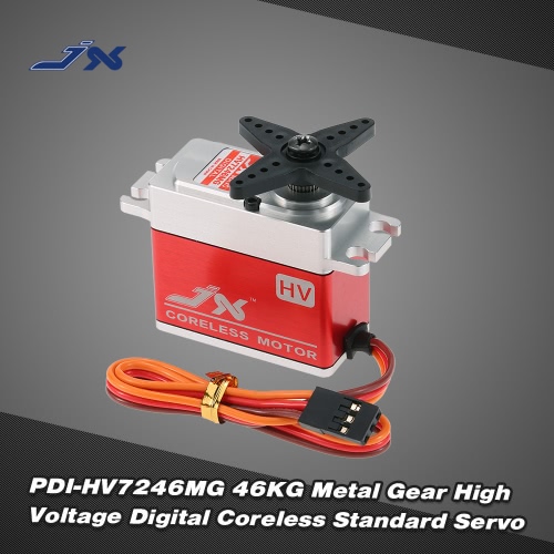 

JX PDI-HV7246MG 46KG Metal Gear High Voltage Digital Coreless Standard Servo for RC Car 550-700 Airplane Helicopter