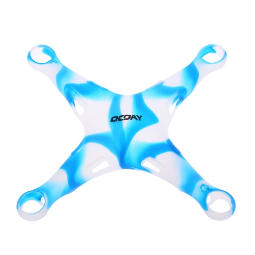 Bleu OCDAY & blanc imperméable Silicone étanche à la poussière de la couverture de Fuselage pour DJI Phantom 3 FPV RC Quadcopter