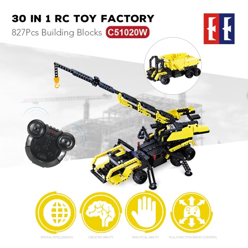 827Pcs Double E C51020W 30 in 1 RC Toy Factory Building Blocks Kits 2.4G Inspiring Model DIY Toys от Tomtop.com INT 827Pcs Double E C51020W 30 in 1 RC Toy Factory Building Blocks Kits 2.4G Inspiring Model DIY Toys от Tomtop.com INT
