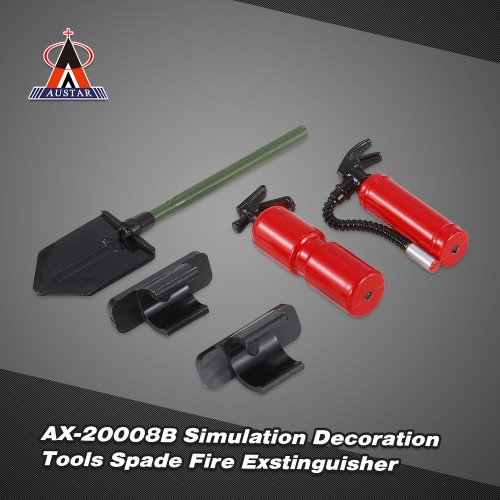 

Austar AX-20008B Decoration Tools Spade Fire Exstinguisher for 1/10 Traxxas HSP Redcat TAMIYA CC01 SCX10 D90 RC Rock Crawler