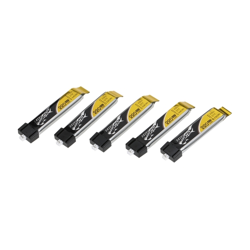 

5pcs ACE TATTU 220mAh 3.7V 45C 1S1P Lipo Battery Pack с Eflite Stock Connector для микро Quadcopter