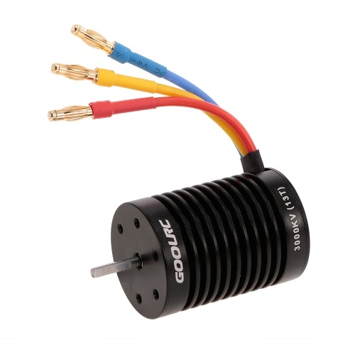 

GoolRC 13T 3000KV 4 Poles Sensorless Brushless Motor and Waterproof 60A Sensorless Brushless ESC for 1/10 RC Car Truck Boat