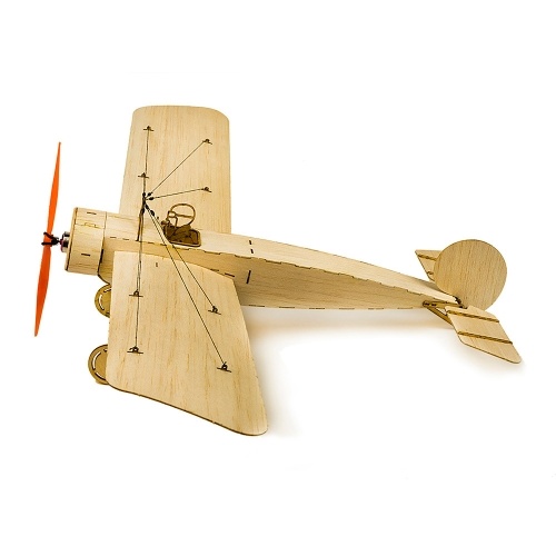 

DW Hobby K0801 Mini Fokker-E Balsa Wood 420mm Wingspan Biplane RC Самолет Игрушка KIT Самолет для DIY