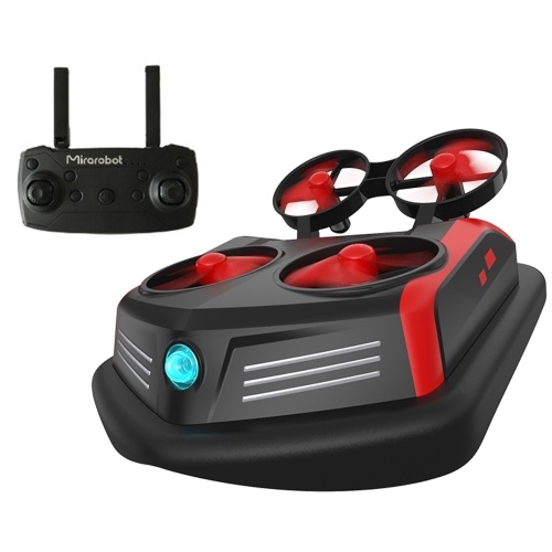 Mirarobot Domain S200 3-en-1 mini-drone commutable mode mer-air-bateau télécommandable voiture de bateaux (version LED)