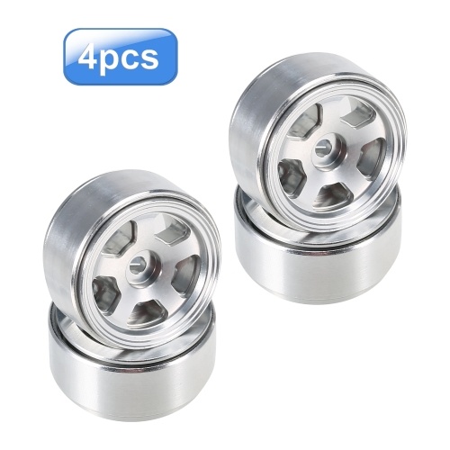 AUSTAR 4PCS 30*15mm Aluminum Alloy Wheel Rim for 1/24 RC Off-road Car Compatible with Axial SCX24 Axial 90081 AXI00001 AXI00002