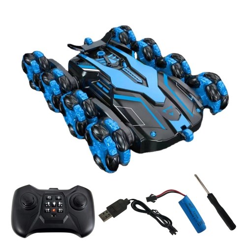 RC Stunt Car for Kids 2.4GHz Remote Control Stunt Car with Function Spray Light 360° Rotation One-click Demo