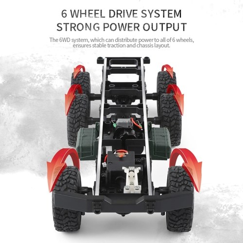 2.4Ghz 6WD High-Speed Electric Toy Truck Off Road Remote Control Vehicle with Headlights 