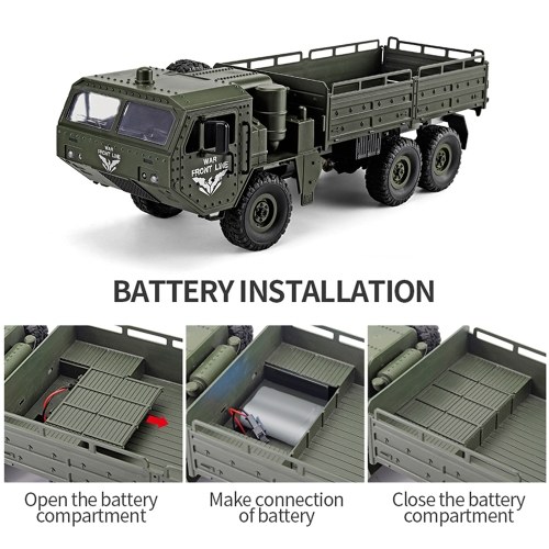 2.4Ghz 6WD High-Speed Electric Toy Truck Off Road Remote Control Vehicle with Headlights 