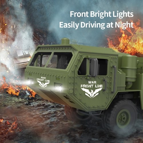 2.4Ghz 6WD High-Speed Electric Toy Truck Off Road Remote Control Vehicle with Headlights 