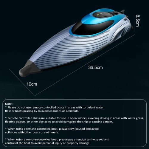 

2.4G 45km/h Remote Control Speedboat with Capsize Reset Function LED Light