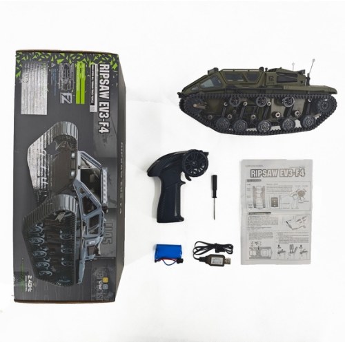 Tanque de control remoto, vehículo de juguete acrobático todoterreno de 2,4 GHz con rotación de 360° y luces LED, regalo para niños y niñas