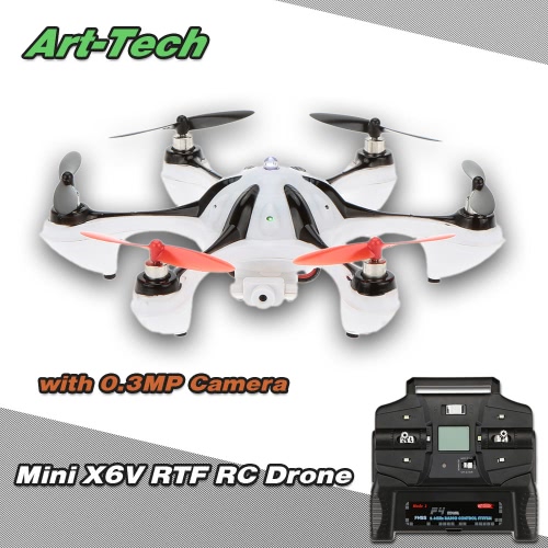 

Original 2.4G 4CH 6-Axis Gyro Art-tech Mini X6V RTF RC Drone with 0.3MP Camera