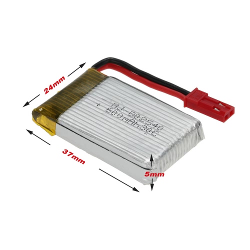 

5Pcs 3.7V 600mAh 30C Lipo аккумулятор для Syma X5SW JJRC H5C Walkera QR W100S RC Quadcopter