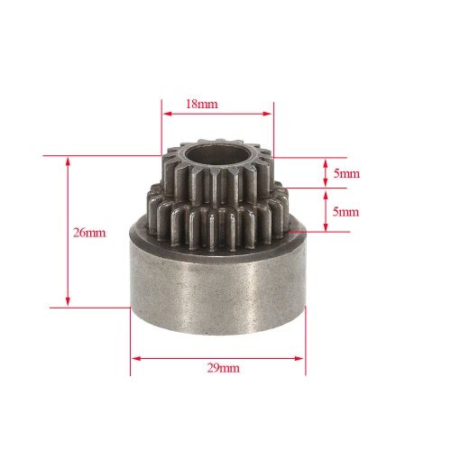 

02023 Clutch Bell Double Gears for 1/10 HSP 94122 Nitro Powered On-road RC Drift Car