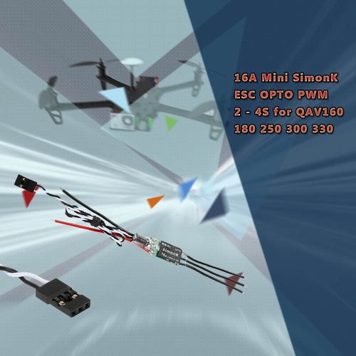 

4 Pcs 16A Mini SimonK ESC OPTO PWM 2 - 4S for 180 QAV250 Racer Quadcopter