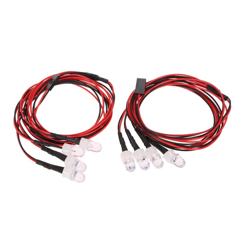 

2Pcs 4 Комплект светодиодных светильников 2 Белый 2 Желтый для 1/10 1/8 Traxxas HSP Redcat RC4WD Tamiya Axial SCX10 D90 HPI RC Car
