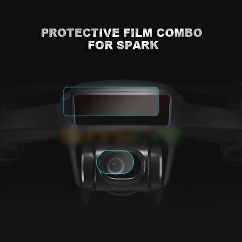 

4 Pairs Camera Lens Protective Guarding Film Flexible Fiberglass Film Membrane for DJI Spark