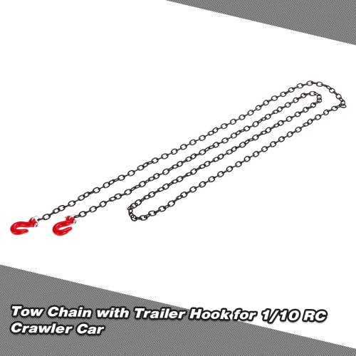 

Tow Chain with Trailer Hook for 1/10 Axial SCX10 TAMIYA CC01 RC4WD D90 D110 TF2 Climbing Off-road Car Truck