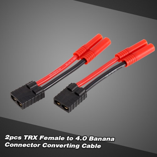 

2pcs Female to 4.0 Female Banana Connector Ultra Adapter Wire Harness for Traxxas RC Car