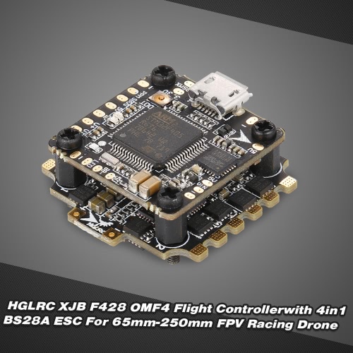 

HGLRC XJB F428 2-4S 20*20MM OMF4-OSD Micro F4 Flight Controller with 4in1 28A Blheli_S ESC FPV Racing Drone