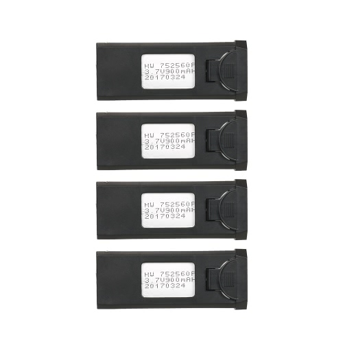 

4шт 3.7V 900mAh Аккумуляторная LiPo батарея для VISUO XS809W FPV Quadcopter