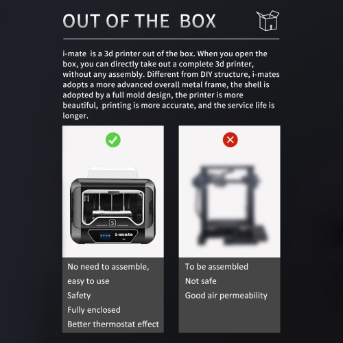 

QIDI TECH i-mates Full Assembled 3D Printer with 3.5 Inch Touchscreen