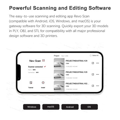 

Revopoint RANGE 3D Scanner with 0.1mm Accuracy Portable 3D Scanner