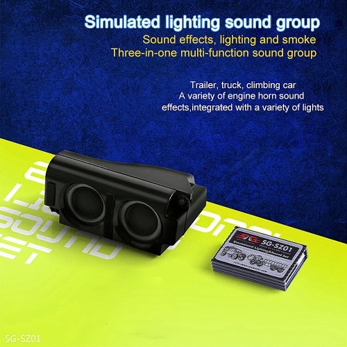 

3 in 1 Engine Simulator System Emulational Lighting Smoke and Sound Set for RC Car Traxxas TRX4 Tamiya XB HB Racing D418
