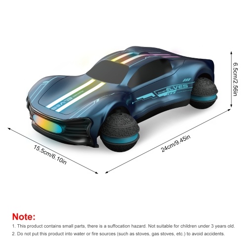 Ferngesteuertes Drift-Auto, 2,4 GHz elektrisches Stunt-Fahrzeug, 360° drehbares Spielzeug mit Geländereifen, LED-Leuchten, Weihnachts- und Geburtstagsgeschenke für Jungen und Mädchen