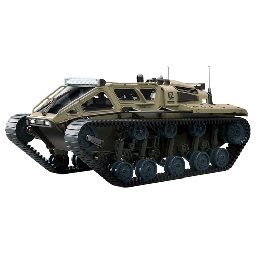 Ferngesteuerter Panzer, 2,4 GHz All-Terrain-Stunt-Spielzeugfahrzeug mit 360° Drehung und LED-Leuchten, Geländewagen mit Kettenantrieb, Geschenke für Jungen und Mädchen