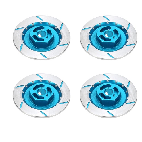 

4Pcs Aluminum Alloy Brake Disc Wheel Adaptor for Suitable for 1/10 Off-road Buggy Monster Truck Short Course On-road Flat RC Car