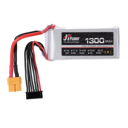 

Аккумулятор JHpower 22.2V 1300mAh 25C 6S LiPo с разъемом XT60 для RC Trex 450 Вертолетные беспилотные самолеты