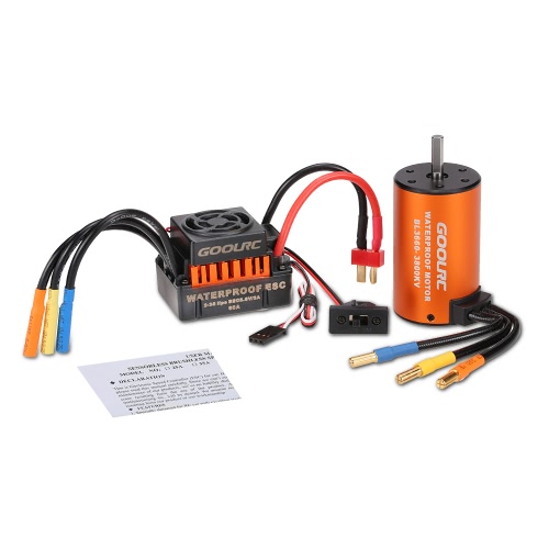 

GoolRC Upgrade Водонепроницаемый 3660 3800KV Бесщеточный двигатель с 60A ESC Combo Set для 1/10 RC Car Truck
