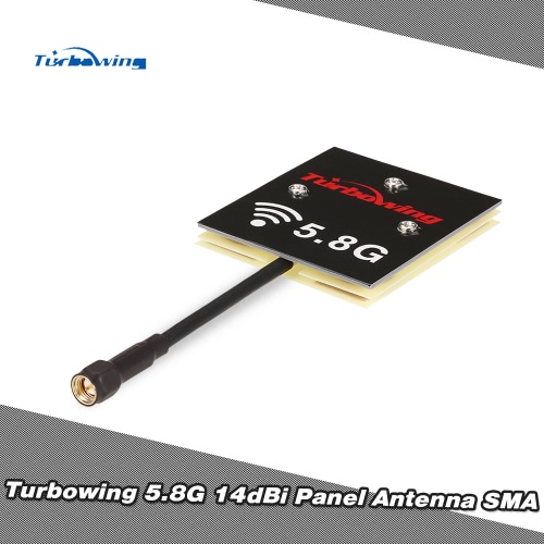 Turbowing 5.8G 14dBi Panel Antenna Flat Receiver Antenna SMA Male for Hubsan H501S H502S H107D JJRC H25G Drone