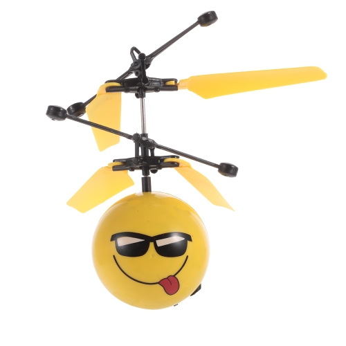 

Creative Emoji Levitating Sphere Smiley Face Helicopter Flying Ball Emoticon Drone Hand Control Aircraft RC Toy Children Gift