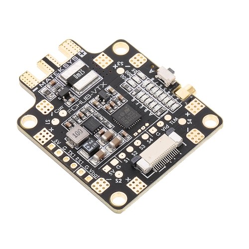 

Matek FCHUB-VTX 5.8G 40CH Video Transmitter 25/200 / 500mW Переключаемый с 6 ~ 27 В PDB 5V / 1A BEC для RC FPV Racing Quadcopter