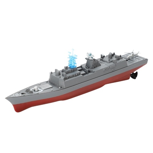

2.4G Remote Control Boat Waterproof High-Speed Simulation Ship Warship Model Rechargeable Mini Battleship Toy