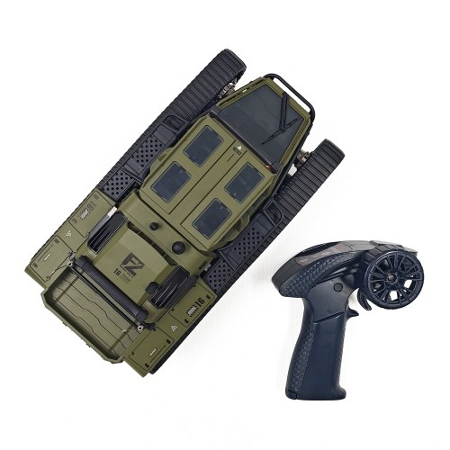 Ferngesteuerter Panzer, 2,4 GHz All-Terrain-Spielzeugfahrzeug mit 360° Drehung und Lichtern, wiederaufladbares Kettenauto als Geschenk für Jungen und Mädchen