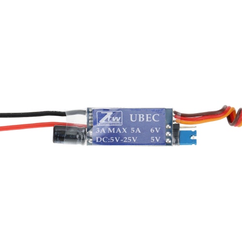 

Оригинальный ZTW DC 5V-25V до DC 5V / 6V 3A Max 5A UBEC для самолетов RC Aircraft