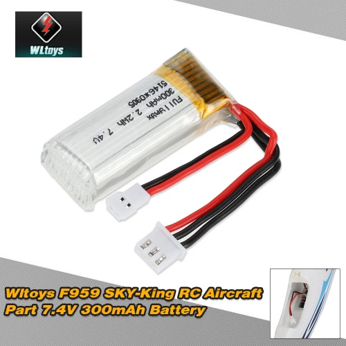 

Original Wltoys F959 SKY-King RC Aircraft Part F959-010 7.4V 300mAh Battery