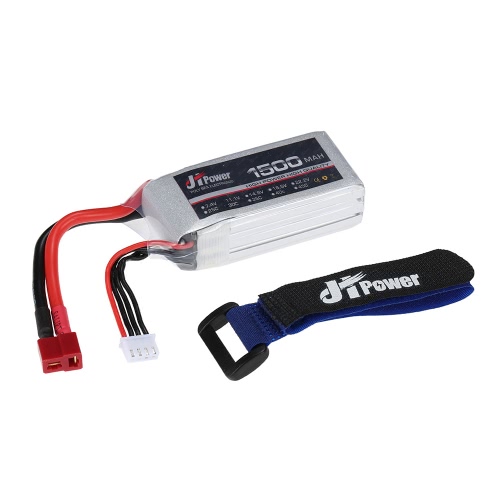 

JHpower 11.1V 1500mAh 30C 3S Li-Po аккумулятор с T-штепсельной вилкой для RC Drone Airplane Car Truck