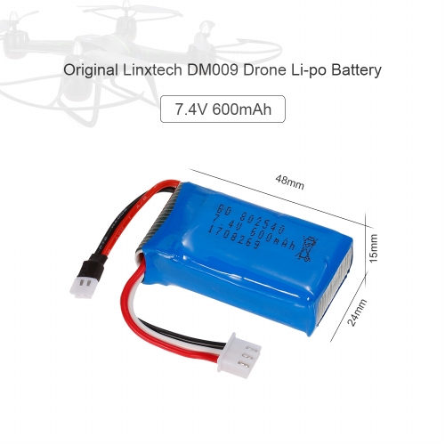 

2pcs 7.4V 600mAh Li-po Battery for Linxtech DM009 Wifi FPV Drone Quadcopter